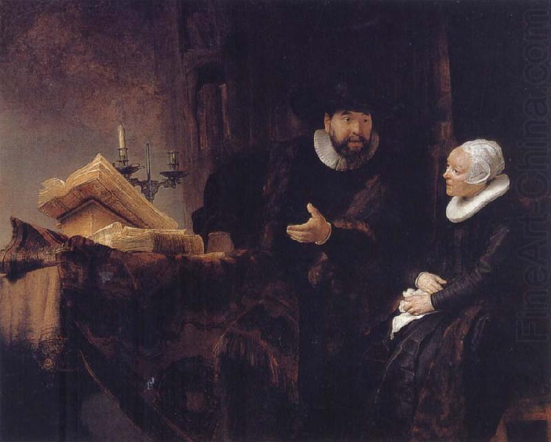 REMBRANDT Harmenszoon van Rijn Double Portrait of Cornelis Claesz.Anslo and His Wife,Aeltje Gerritsdr Schouten china oil painting image